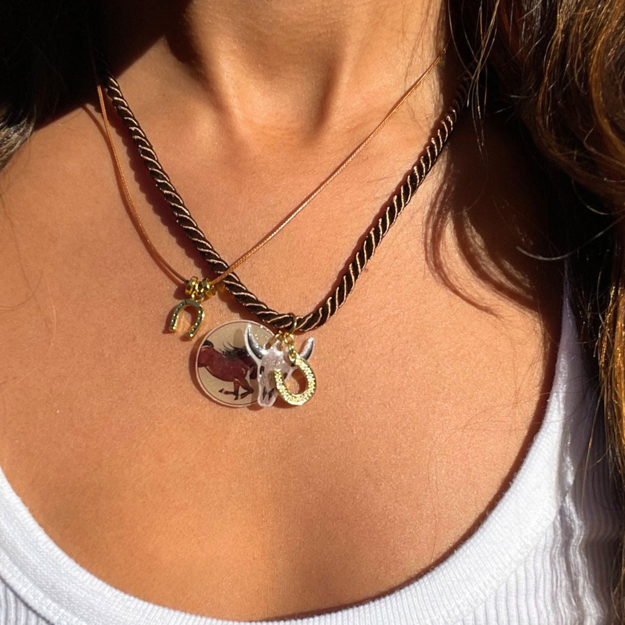 Brown Twisted Rope Necklace