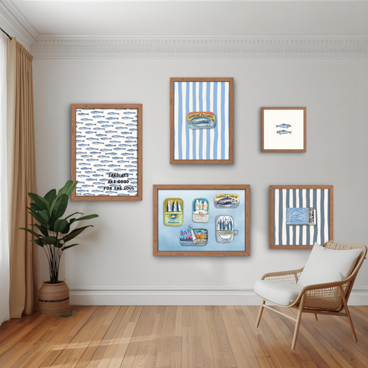 Sardines 5Pc Digital Art Prints