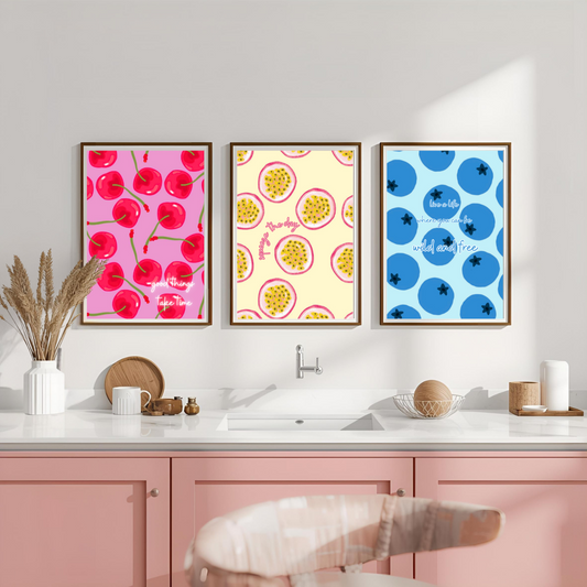 Fruits 3Pc Digital Art Prints