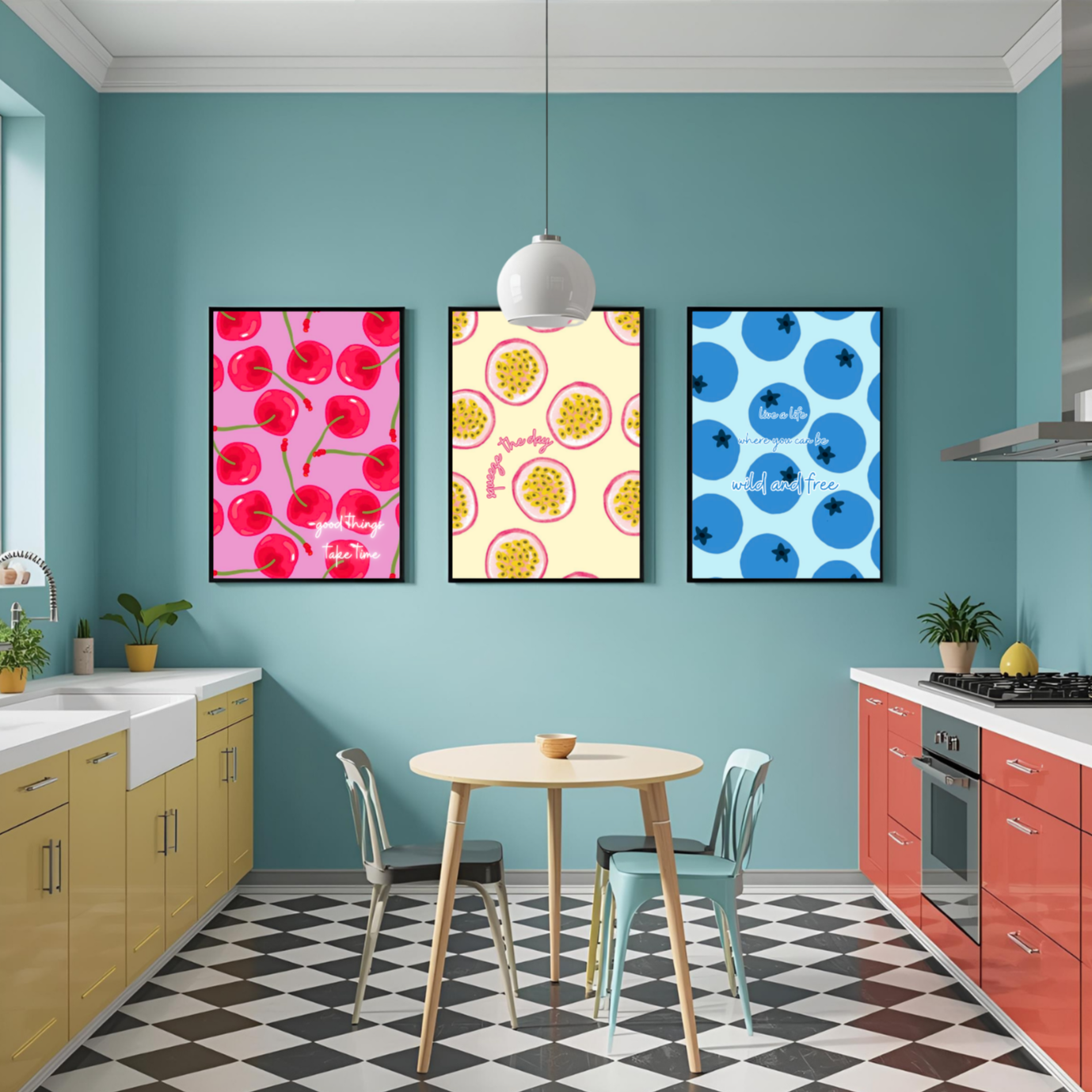 Fruits 3Pc Digital Art Prints
