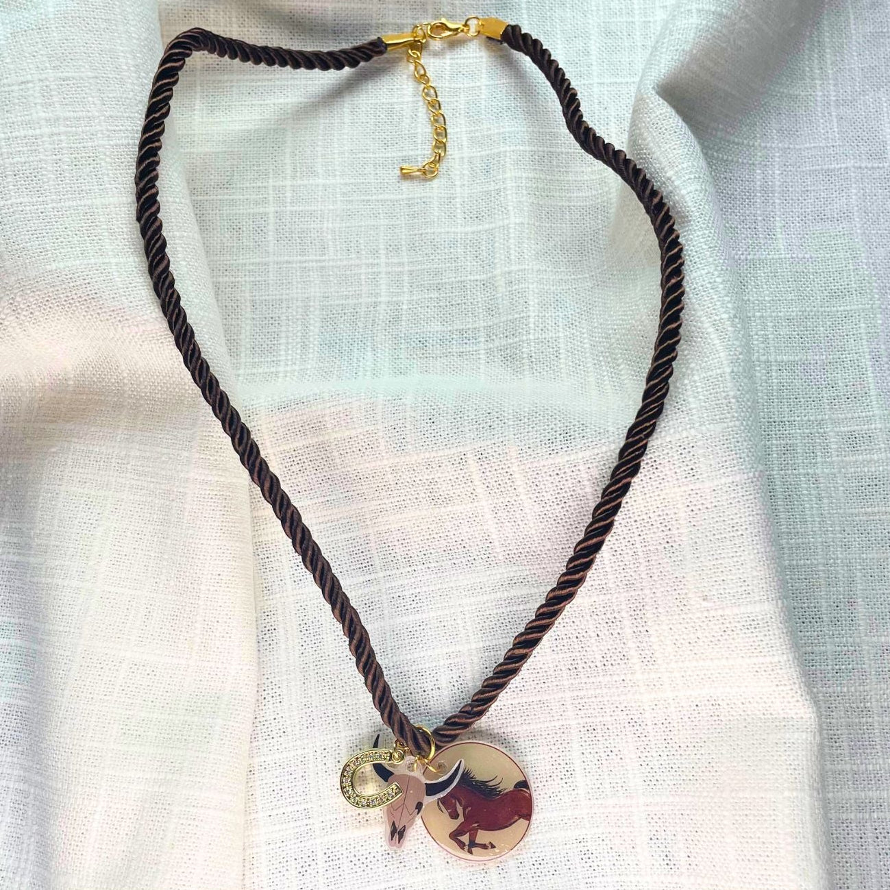 Brown Twisted Rope Necklace