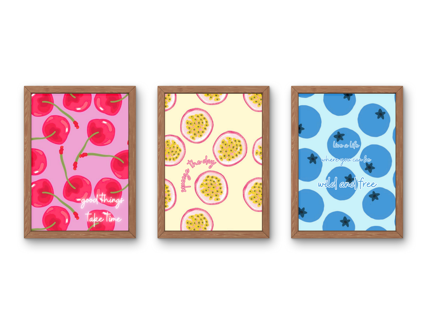 Fruits 3Pc Digital Art Prints