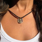 Brown Twisted Rope Necklace