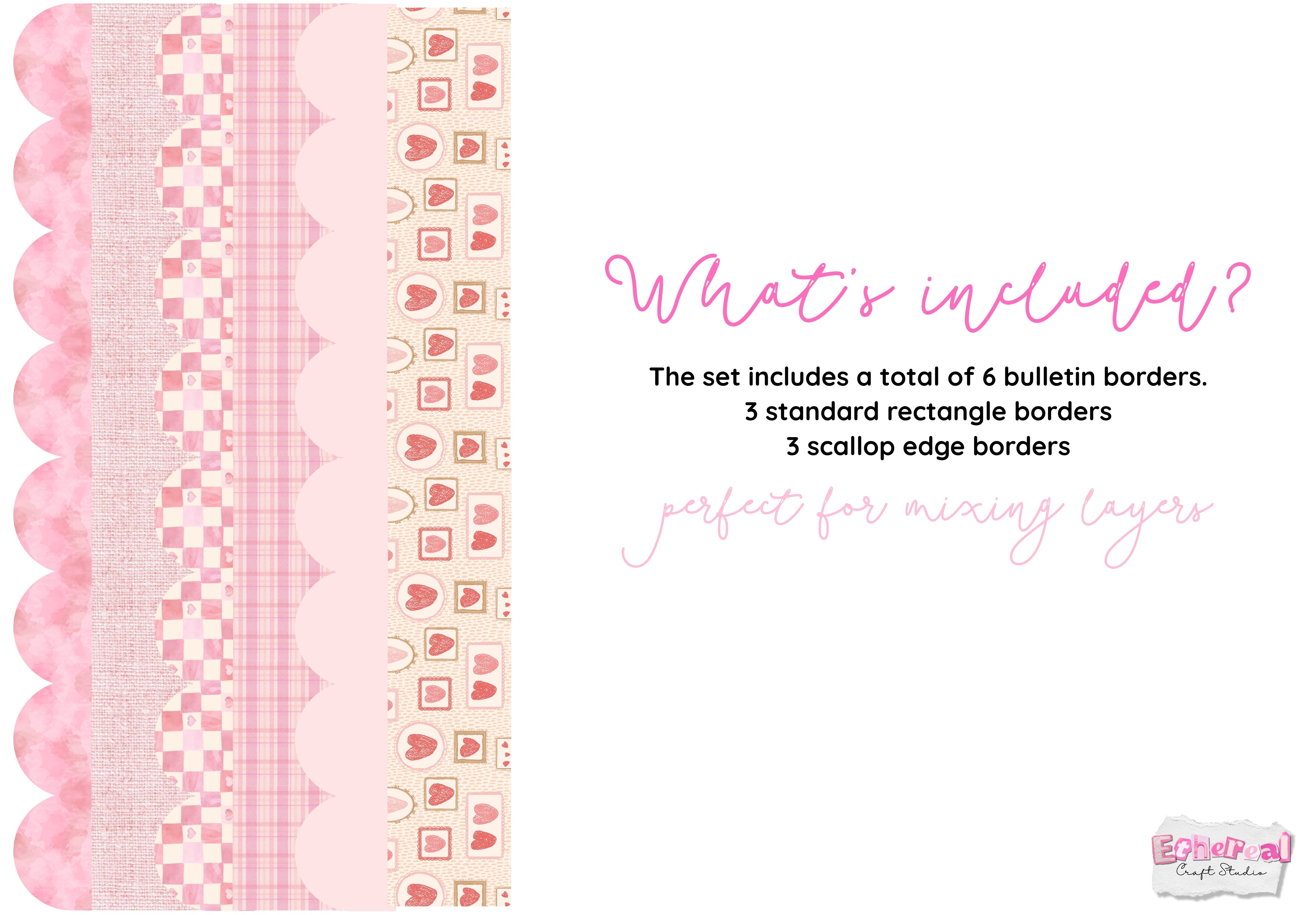 Valentine's Day Heart Gallery Bulletin Borders