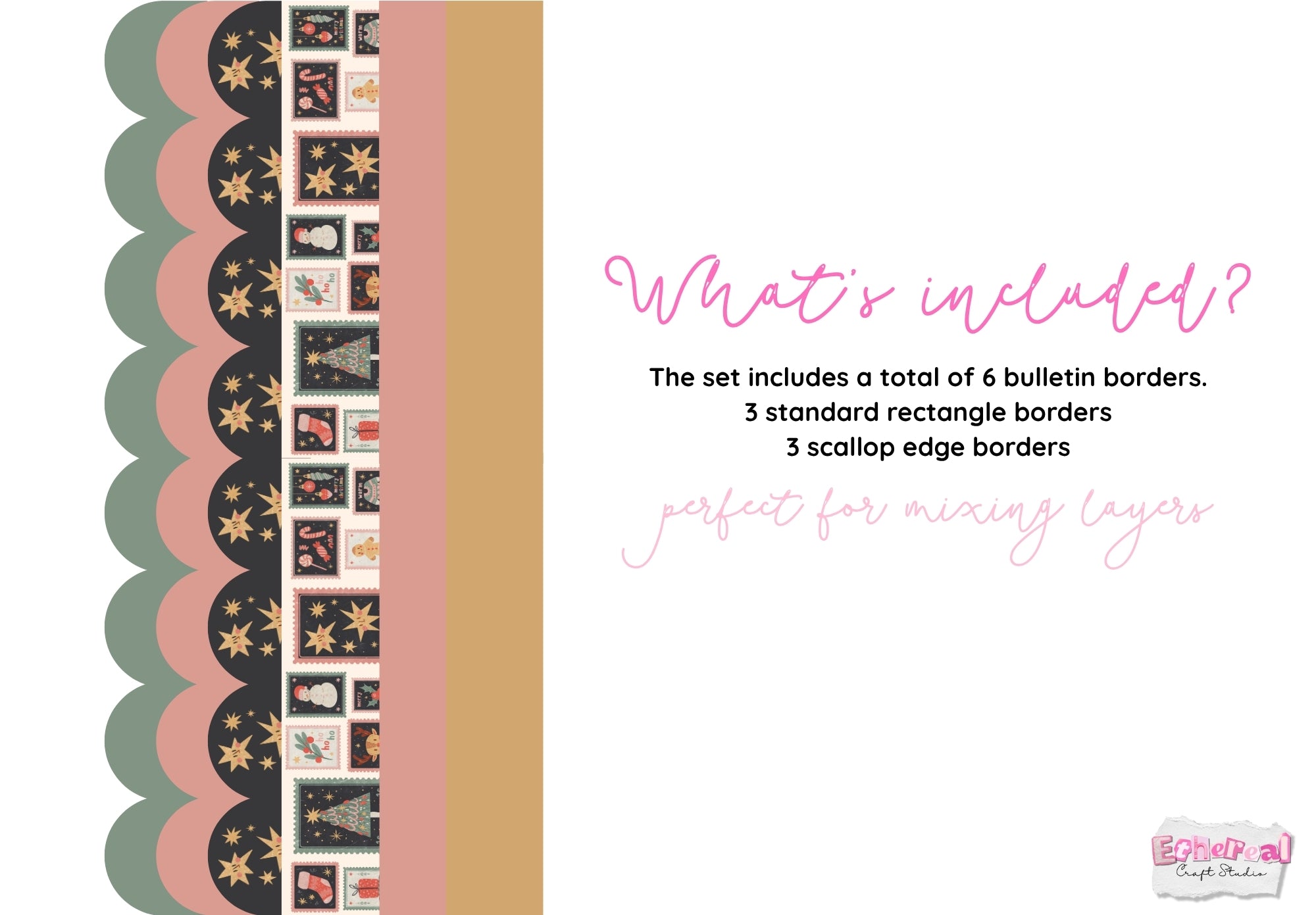 Merry Mail Holiday Bulletin Borders