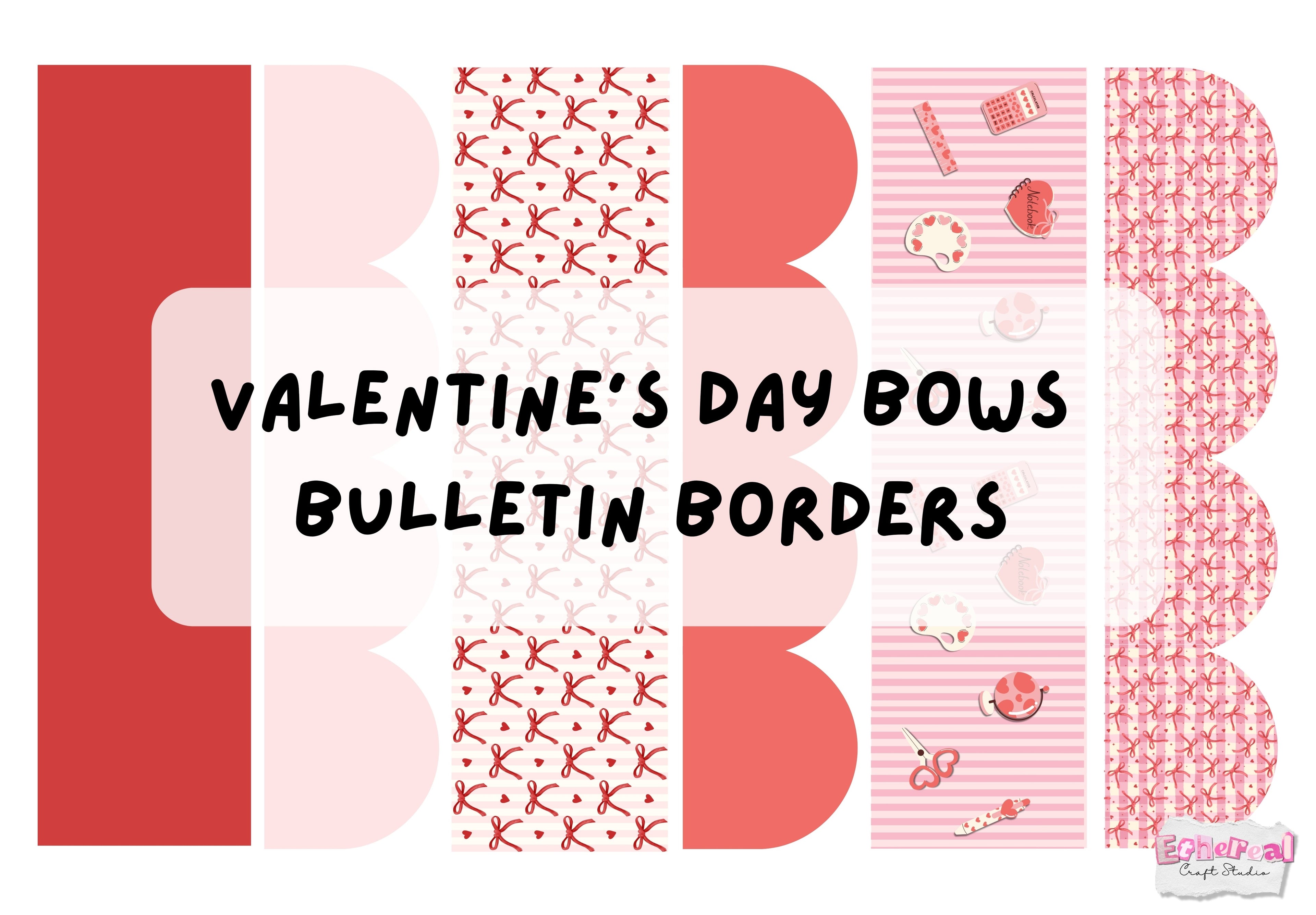Valentine's Day Bow Bulletin Borders