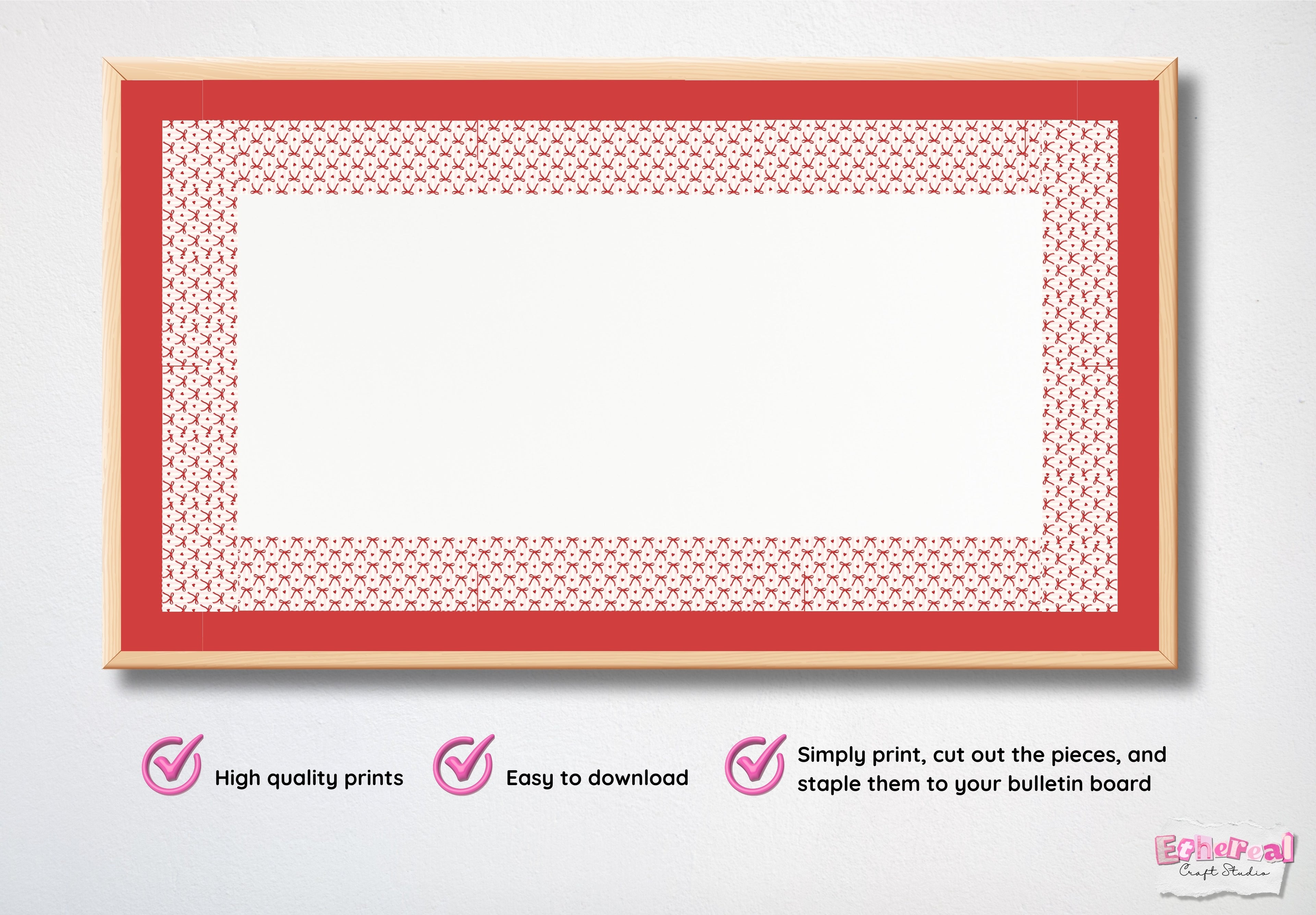 Valentine's Day Bow Bulletin Borders