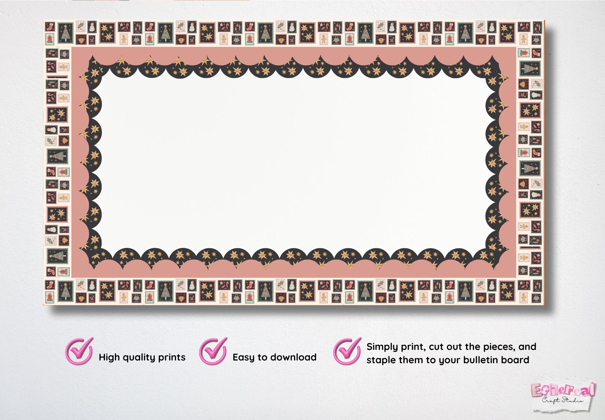 Merry Mail Holiday Bulletin Borders