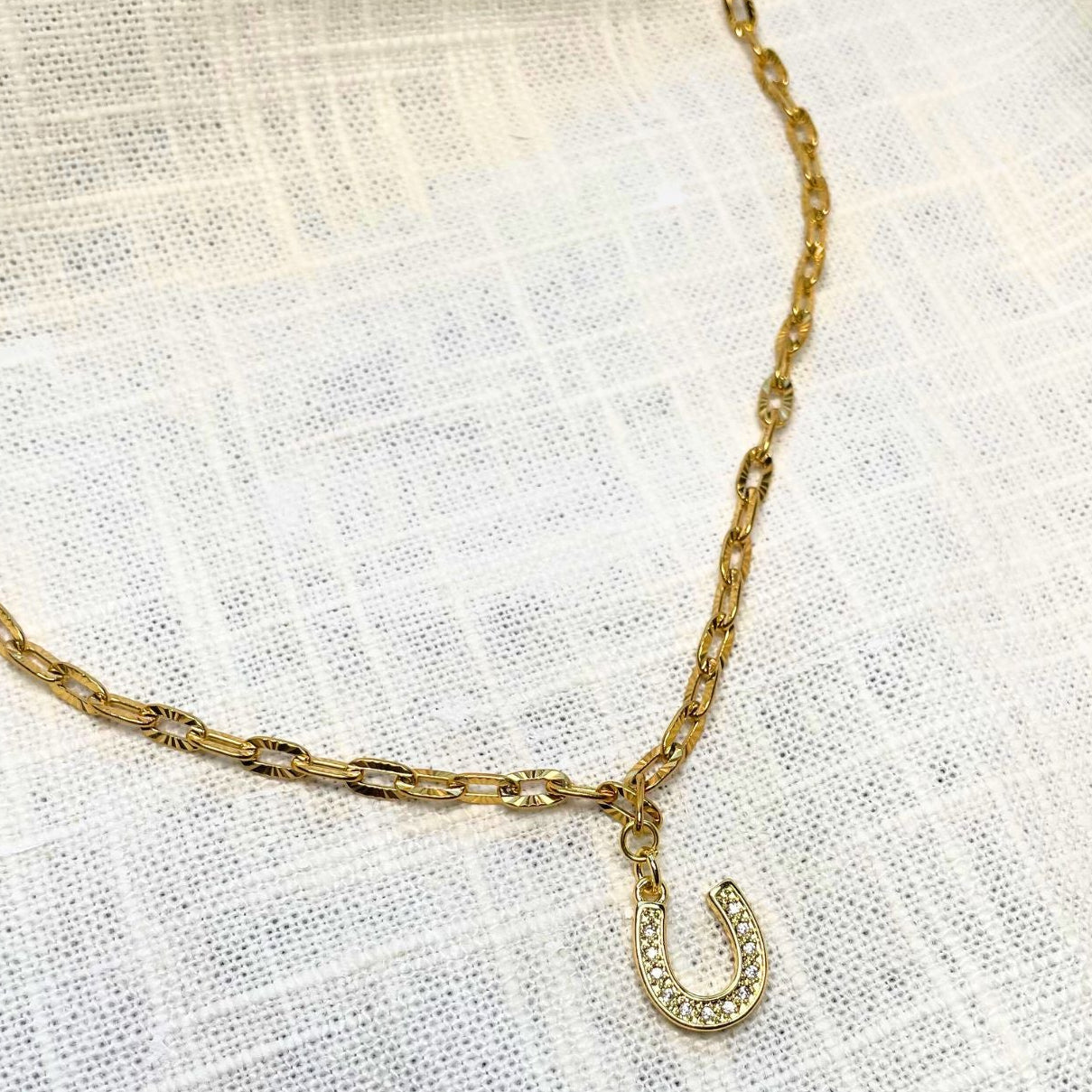 Golden Horseshoe Necklace