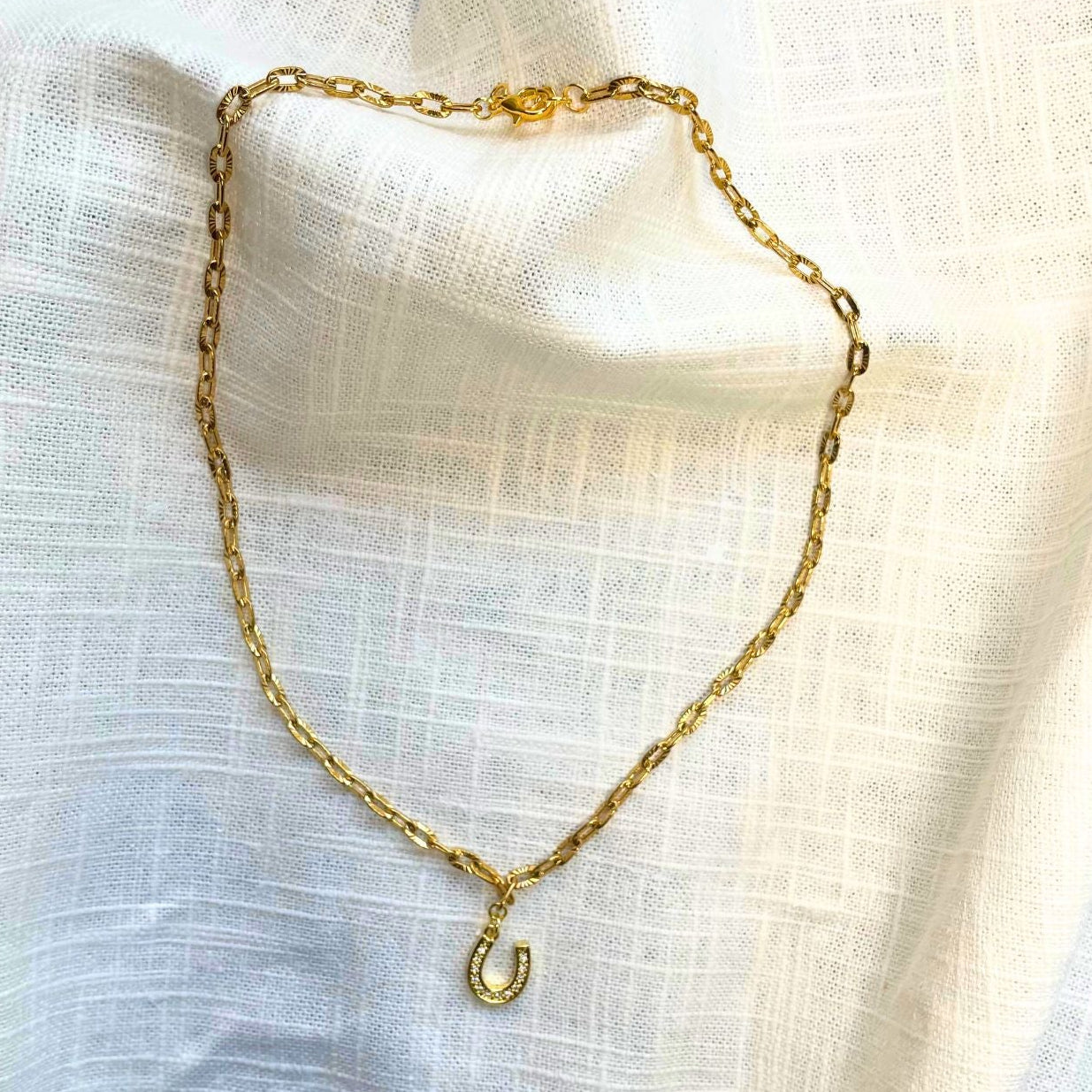 Golden Horseshoe Necklace