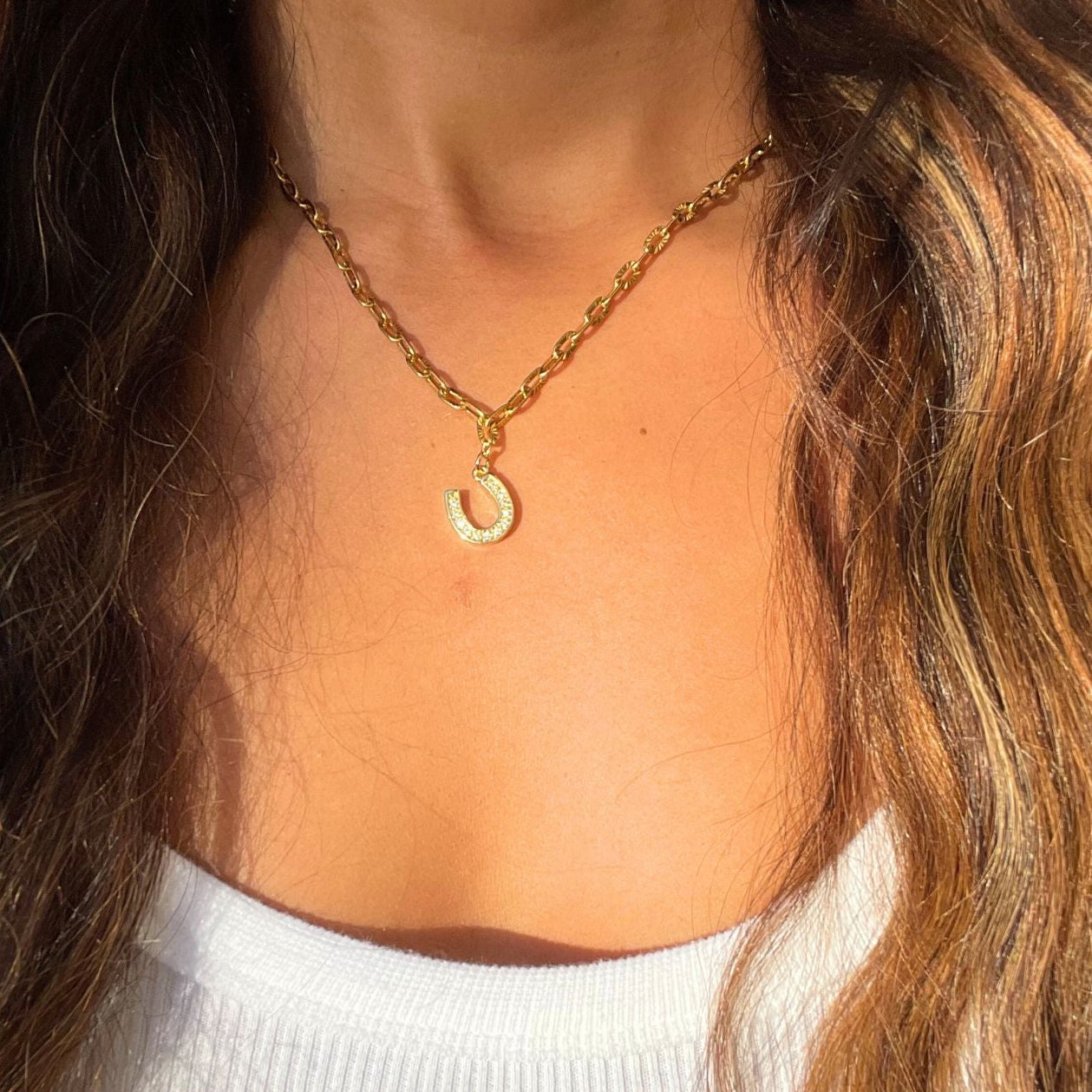 Golden Horseshoe Necklace