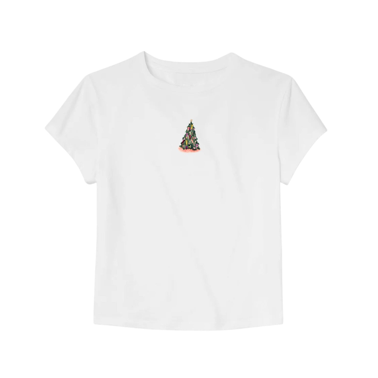 Beaded Christmas Tree Baby Tee