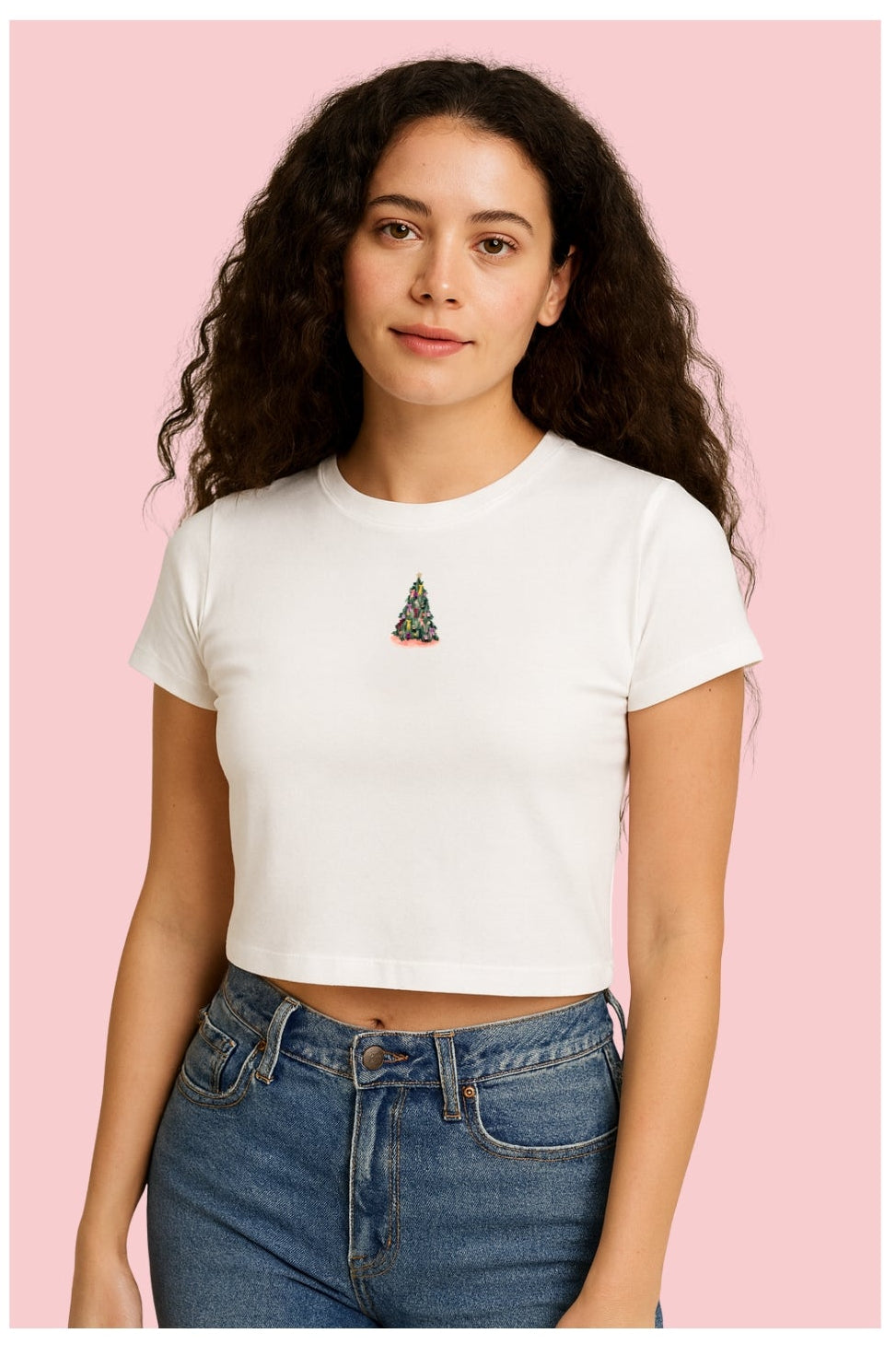 Beaded Christmas Tree Baby Tee