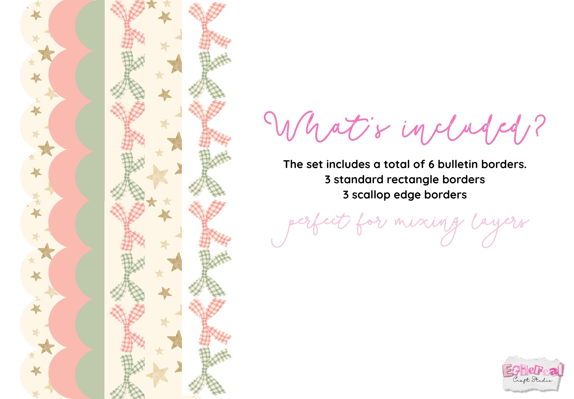 Merry and Bright Holiday Bulletin Borders