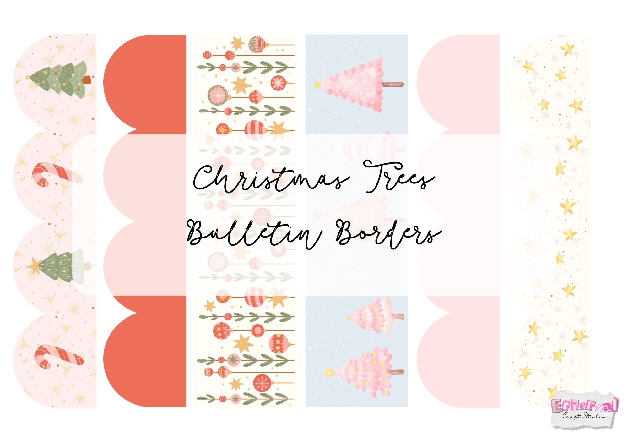Christmas Tree Holiday Bulletin Borders