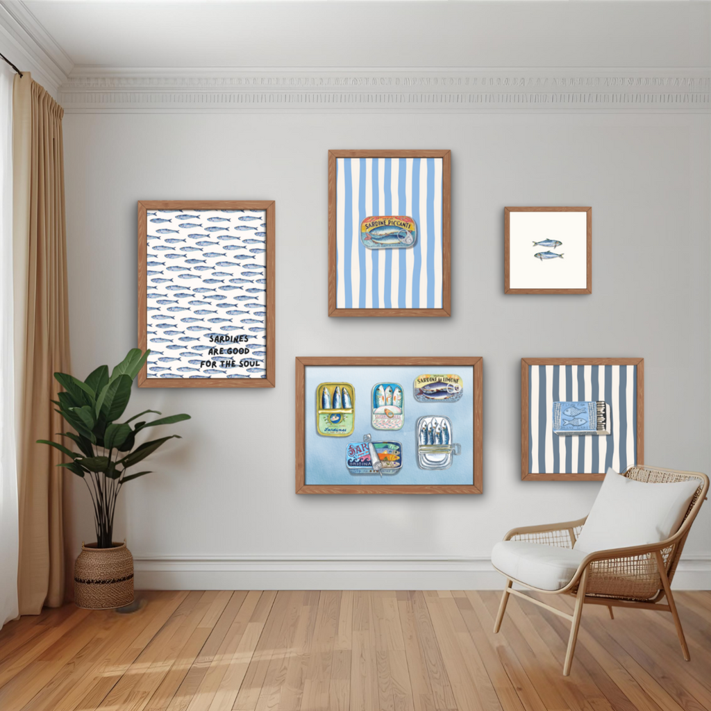 Sardines 5Pc Digital Art Prints