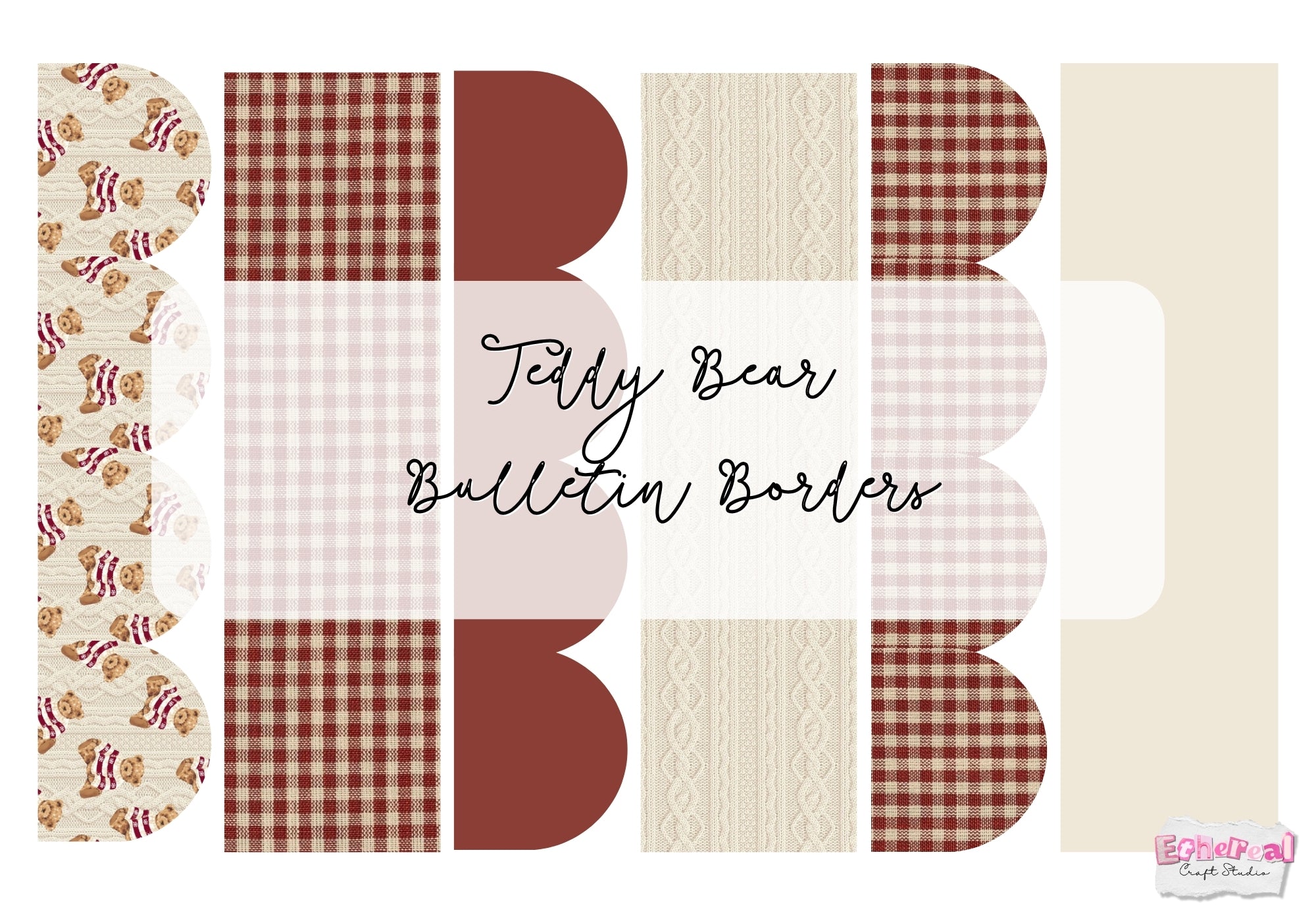 Teddy Bear Holiday Bulletin Borders