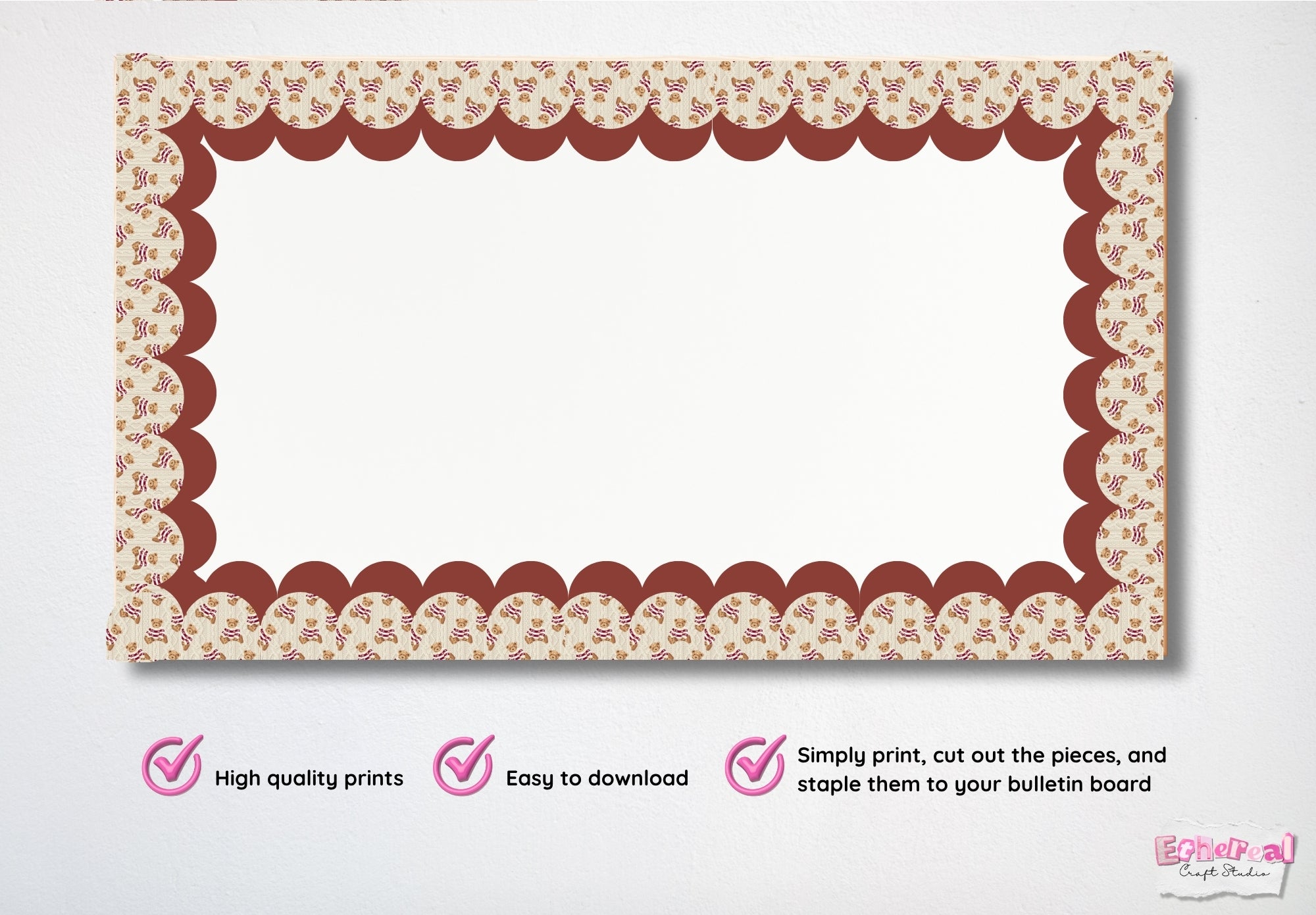 Teddy Bear Holiday Bulletin Borders