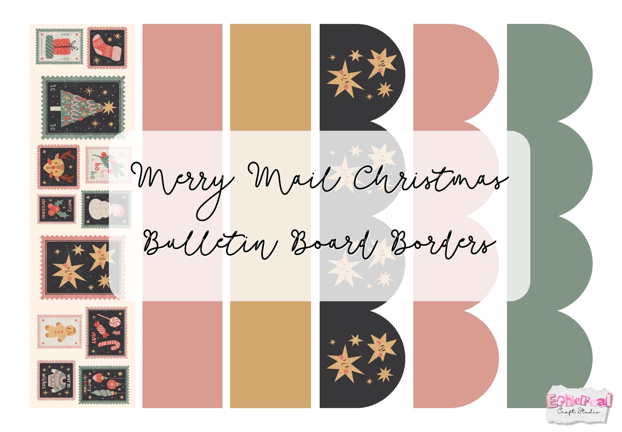 Merry Mail Holiday Bulletin Borders